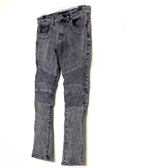 Swiss Cross skinny fit jeans GRAY distressed 5 pocket size 30/32L relaxed denim - Picture 10 of 11